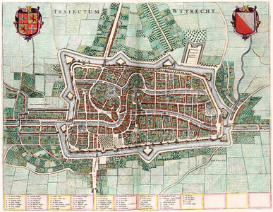 1652 Map of Utrecht, Netherlands