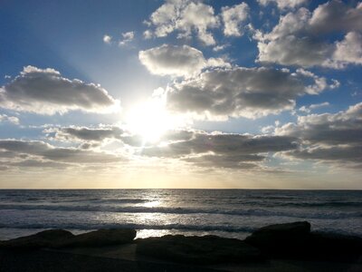 Water clouds sundown