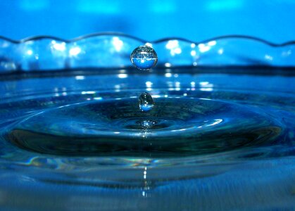 Drop water blue