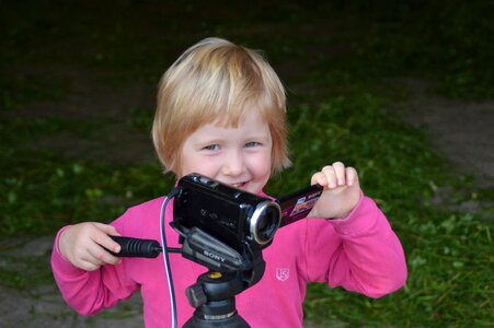 Child cinematographer video camera photo
