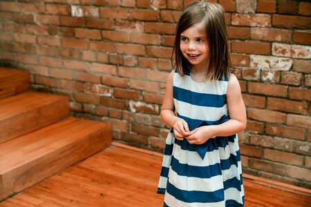 Girl In Dress Smiles photo