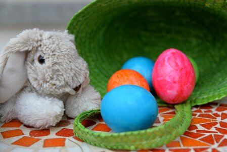 Colorful easter eggs color