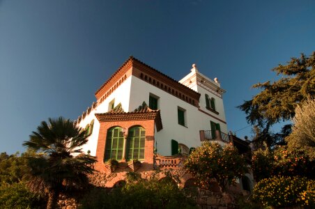 Sunny spain blue house photo