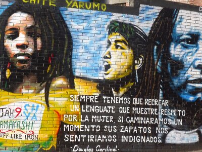 Portrait feminism graffiti