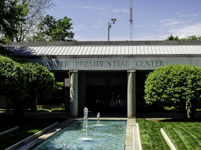 Carter Presidential Center entrance in Atlanta, Georgia photo