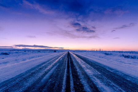 Frozen Winter Road Free Photo photo
