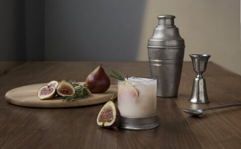 Still Life Drink with Figs and Rosemary photo