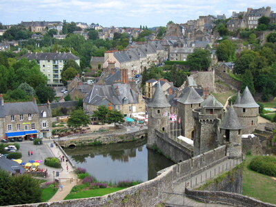 The Chateau de Fougeres France spring view