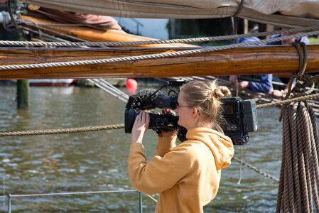 Cinematographer camera woman tv photo