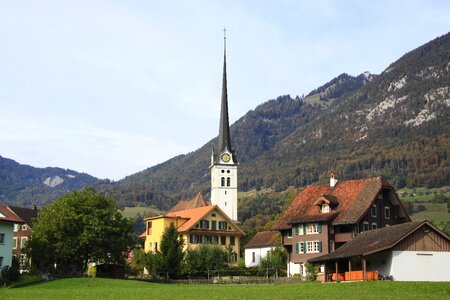 Spire church tower photo