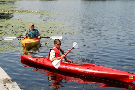 Calm canoe promenade