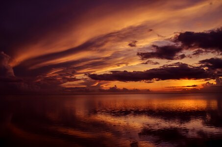 Sunset reflection photo