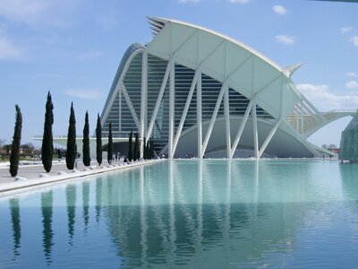 Architecture modern building reflections