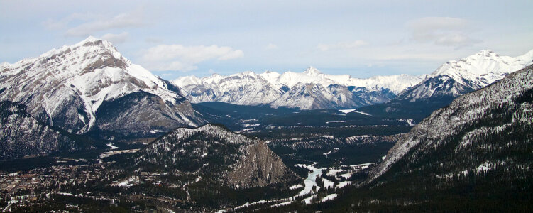 Sulphur Mountain landscape in Banff National Park photo