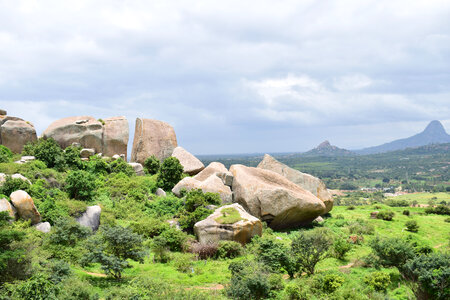 Rocks on the Hill in the landscape in Banglore