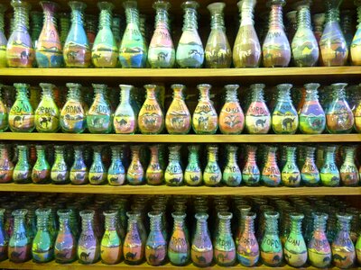 Travel middle east glass bottle