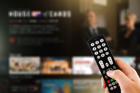 Television wall broadcasting concept. Multimedia video streaming web banner background photo