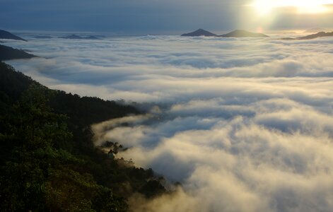 Nature fog mountain photo