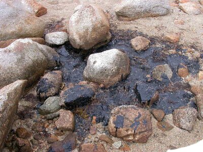 Oil rocks spill