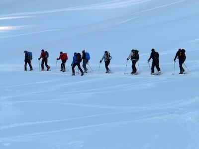 Backcountry skiiing winter hike hike