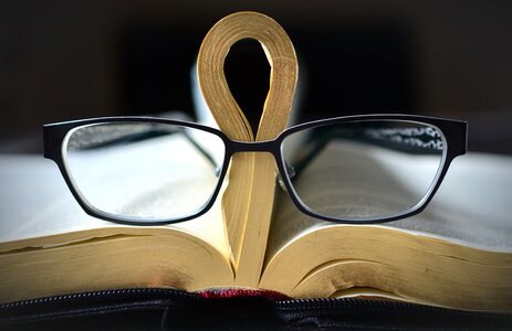 Book eyeglasses learning