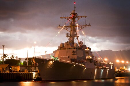 Christmas lights decoration navy