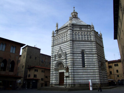 The octagonal baptistery in Pistoia, Italy photo