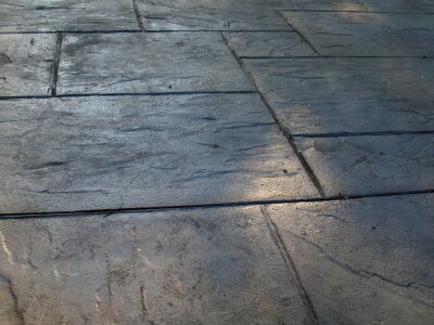 Texture stone walkway