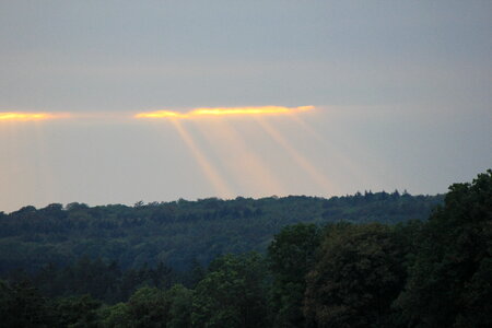 Sun breaking through the clouds