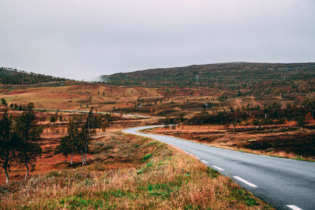 Scenic roadway in Norway photo