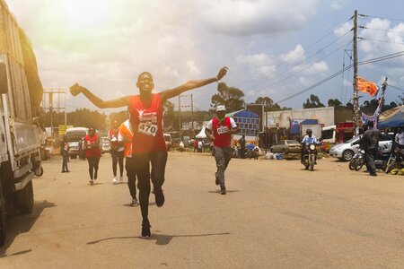 Running race women photo