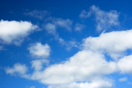 A blue sky with white clouds photo