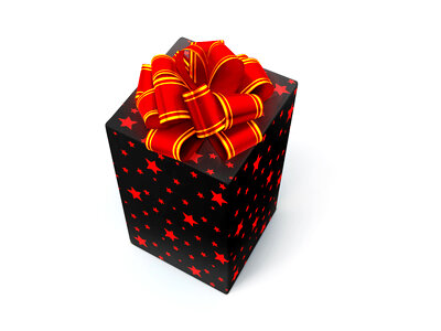 Black gift box photo