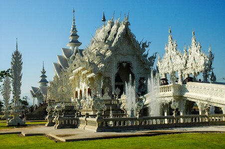 White temple chiang rai thailand photo