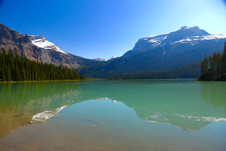 Emerald Lake in the Canadian Rockies landscape