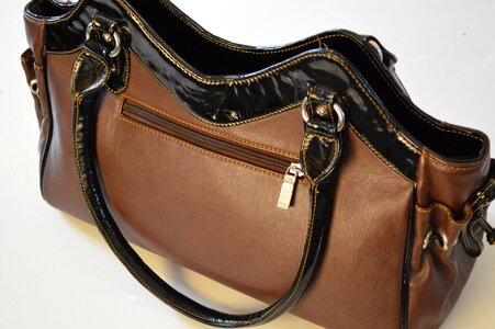 Brown fashion handbag photo