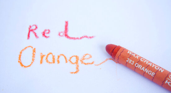 Red Orange Crayon photo