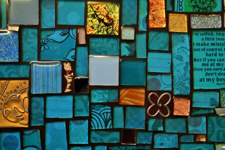 Blue handwork art
