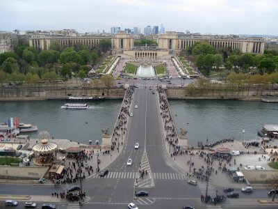 Aerial view of Paris, Trocadero photo