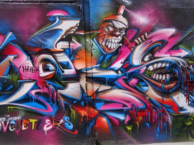 Wall painting vandalism