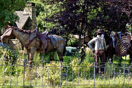 Saddle statue artwork photo