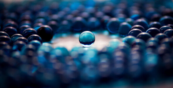 Blue Opaque Marbles photo