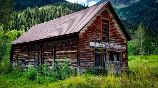 Abandoned architecture barn photo