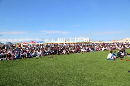 People crowd stadium photo