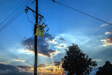 Electricity pillar sky photo