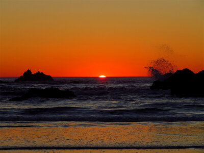 Warm Ocean Sunset photo