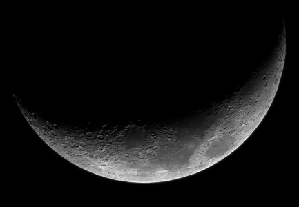 2 Black&white moon night photo