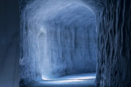 Blue frozen ice photo
