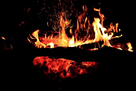 Fire flame night