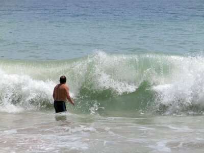 Human man swimmer